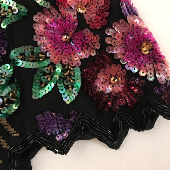 Lawrence Kazan, New York City Exquisite Sequined Beaded Top! NWOT - Picture 3 of 16
